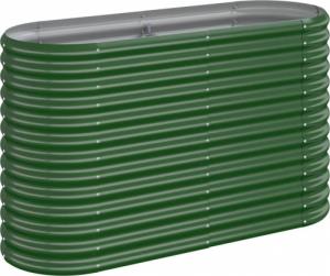 vidaXL vidaXL Donica ogrodowa, malowana proszkowo stal, 114x40x68 cm, zielona 2
