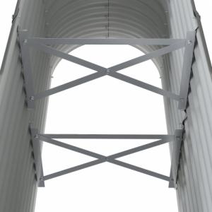 vidaXL vidaXL Donica ogrodowa, malowana proszkowo stal, 114x40x68 cm, szara 5