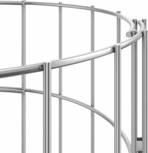 vidaXL vidaXL Okrągła donica gabionowa, podniesiona, stal, 30x200 cm 5