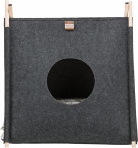 Trixie TRIXIE Jaskinia dla kota Elfie, 46x52x50 cm, zamszowa, antracytowa 6