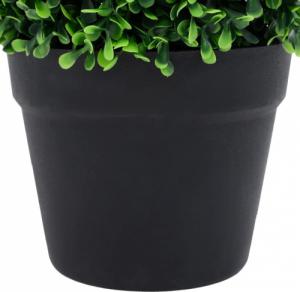 vidaXL vidaXL Kule ze sztucznego bukszpanu w doniczce, 2 szt., zielone, 27 cm 5