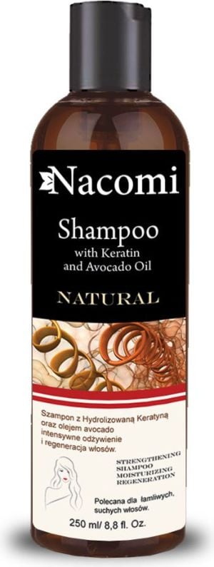 Nacomi Szampon do włosów z keratyną i olejem avocado 250ml 1