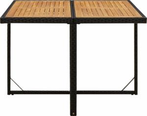 vidaXL vidaXL 9-cz. zestaw mebli ogrodowych z poduszkami, polirattan, czarny 6