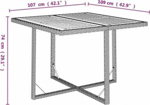 vidaXL vidaXL 9-cz. zestaw mebli ogrodowych z poduszkami, polirattan, czarny 8