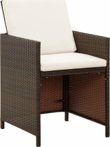 vidaXL vidaXL 9-cz. zestaw mebli ogrodowych z poduszkami, polirattan, brązowy 4