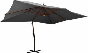 vidaXL vidaXL Wiszący parasol z drewnianym słupkiem, 400x300 cm, antracytowy 1