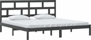 vidaXL vidaXL Rama łóżka, czarna, lite drewno sosnowe, 200 x 200 cm 3
