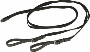 Covalliero Covalliero Parciane wodze z pętlami z miękkiej skóry, czarne 2