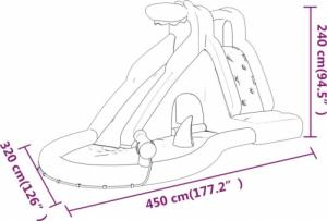 Happy Hop Happy Hop Nadmuchiwana zjeżdżalnia z basenem, 450x320x240 cm, PVC 7