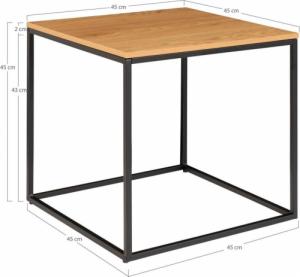 House Nordic House Nordic Stolik boczny Avery, kolor dębu i czarny 10