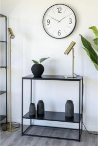 House Nordic House Nordic Stolik konsolowy z 2 półkami Avery, czarny 7