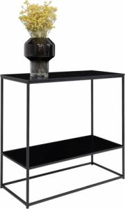 House Nordic House Nordic Stolik konsolowy z 2 półkami Avery, czarny 8