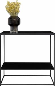 House Nordic House Nordic Stolik konsolowy z 2 półkami Avery, czarny 9