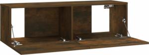 vidaXL vidaXL Ścienna szafka pod telewizor, przydymiony dąb, 100x30x30 cm 5
