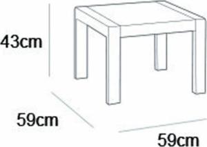 Keter Keter Stolik ogrodowy Rosalie, grafitowy 5