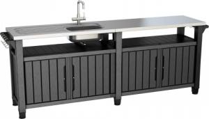 Keter Keter Wielofunkcyjny stolik do grillowania Unity Plus, drewnopodobny 10