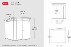 Keter Szopa ogrodowa Artisan 77, 214x218x226 cm, 235572 7