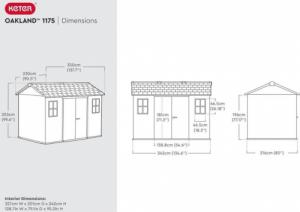 Keter Szopa ogrodowa Oakland 1175, 350x229x254 cm, 232766 8
