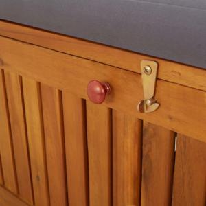 vidaXL Ławka ze schowkiem i poduszką, 170 cm, drewno akacjowe 8