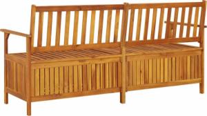 vidaXL Ławka ze schowkiem i poduszką, 170 cm, drewno akacjowe 5