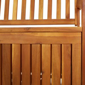 vidaXL Ławka ze schowkiem i poduszką, 170 cm, drewno akacjowe 7