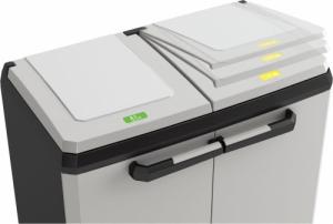 Keter Schowek do segregacji śmieci Split Basic, szaro-czarny, 85 cm 5