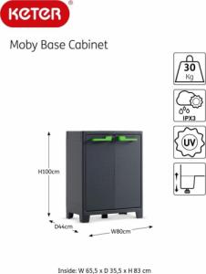 Szafa ogrodowa Keter Moby, grafitowa szarość, 100 cm 5