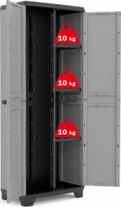 Szafa ogrodowa Keter Wielofunkcyjna szafa Stilo, szaro-czarna, 173 cm (434770) 8