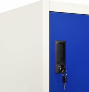vidaXL vidaXL Szafka zamykana na klucz, szaro-niebieska 90x45x180 cm, stalowa 7