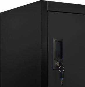 vidaXL vidaXL Szafka zamykana na klucz, czarna, 90x40x180 cm, stalowa 7