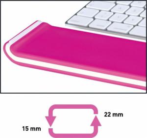 Leitz Leitz Regulowana podstawka pod nadgarstki Ergo WOW, różowa 7