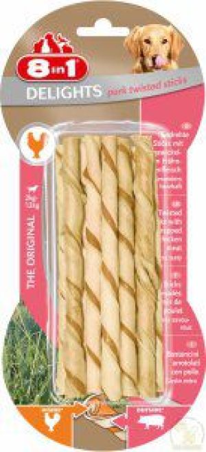 8in1 Przysmak 8in1 Delights Pork Twisted Sticks 10 szt. 1