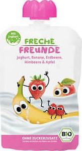 Freche Freunde Jogurt do wyciskania dla dzieci banan, truskawka, malina, jabłko 100g EKO Freche Freunde 1