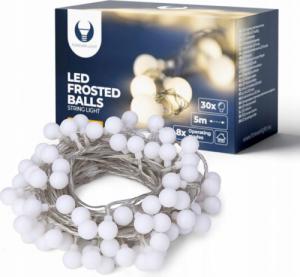 Forever Light Łańcuch świetlny LED MLECZNE KULKI FB51 5m 30 kulek biały ciepły 230V Forever Light 1