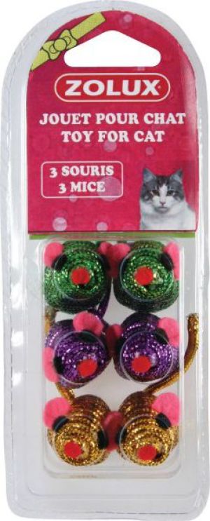 Zolux Zabawki dla kota 6 małych myszek 1