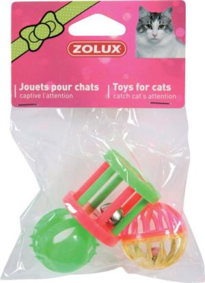 Zolux Zabawka dla kota - zestaw 3 zabawek różnych 4 cm 1