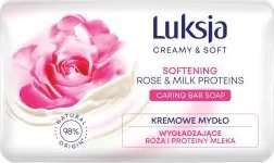 Sarantis Luksja Creamy & Soft Wygładzające Kremowe Mydło w kostce Róża & Proteiny Mleka 90g 1