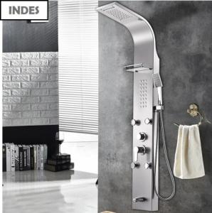 Zestaw prysznicowy INDES Srebrny matowy panel prysznicowy EVE 2