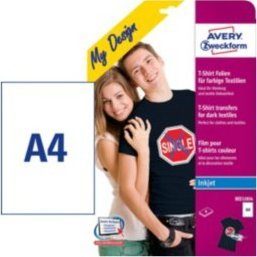 Avery Zweckform Avery Zweckform Folie do wprasowywania na kolorowe tkaniny A4 8 ark. folii transferowej + 8 ark. papieru silikonowego 2