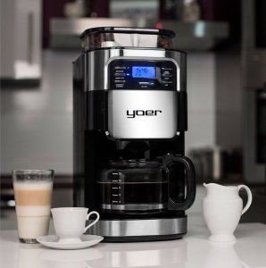 Ekspres przelewowy Yoer CMG01BK Czarno-srebrny 5