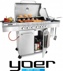Yoer SteakKing GG02S Grill ogrodowy gazowy 22.1 kW 43 cm x 36 cm 2