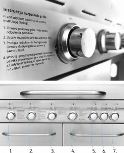 Yoer SteakKing GG02S Grill ogrodowy gazowy 22.1 kW 43 cm x 36 cm 8