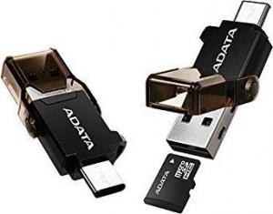 Czytnik ADATA USB-C - USB-A OTG MicroSD Reader - ACMR3PL-OTG-RBK - ACMR3PL-OTG-RBK 1