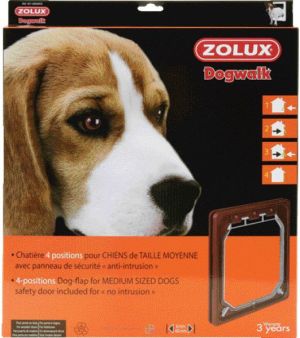 Zolux Drzwiczki 4-pozycyjne dla średnich psów - brązowe 1