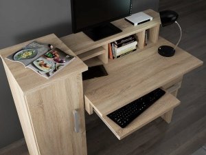 Biurko MartigoPlus Biurko z szufladami i półkami do pokoju dziecięcego Robson sonoma 7