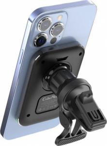 CubeNest Magnetyczna bezprzewodowa ładowarka samochodowa S1C1- Czarna skóra 6