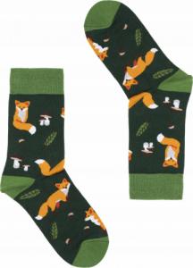 FAVES. Socks&Friends Śmieszne kolorowe skarpetki, LISKI dzieci 26-30 1