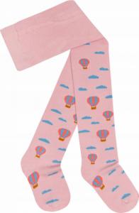 FAVES. Socks&Friends Rajstopy Dziecięce Bawełniane Różowe w Balony80/86 1