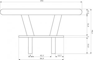 John Paddle Knaga trapezowa fi 12/150 mm 10