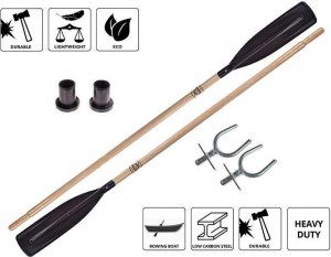 John Paddle Wiosło Szalupowe do łodzi John Paddle P-Strong + dulki pałąkowe + osłony 45mm (komplet 2 sztuki) 240 cm 1